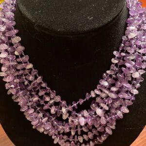 Macy's Purple Multi-Strand Necklace with Amethyst Chips